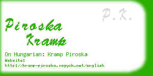piroska kramp business card